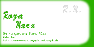 roza marx business card